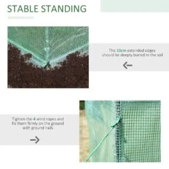 Outsunny 143x143x195 Cm Walk In Greenhouse With Shelves-Dark Green -OUTSUNNY Store dae88c17ee2cf01af