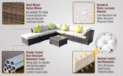 Outsunny 8 Pieces PE Rattan Corner Sofa Set With Thick Cushions, Aluminium Outdoor Rattan Garden Furniture Set With Glass Top Table, No Assembly Required, Mixed Brown -OUTSUNNY Store db400cc4 a08a 4b84 bc28 b1837da01485. CR0 0 970 600 PT0 SX970