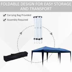 Outsunny 3 X 6m Garden Pop Up Gazebo Height Adjustable Marquee Party Tent Wedding Water Resistant Awning Canopy With Free Storage Bag Blue 671 Global Ratings -OUTSUNNY Store dql88c18682ad514e jpg