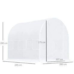 Outsunny Greenhouse Polytunnel 2.5 X 2 X 2 M - White -OUTSUNNY Store dse4d81847a05707c jpg