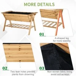 Outsunny Wooden Planter Garden Raised Bed -OUTSUNNY Store dsff8d17dc30abe72 0102d269 2f37 4d6c be24 63397b5d586b