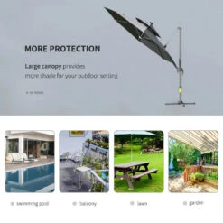 Outsunny Cantilever Banana Parasol With Solar Lights 3m - Dark Grey -OUTSUNNY Store dvd3d61813d1402d2 jpg