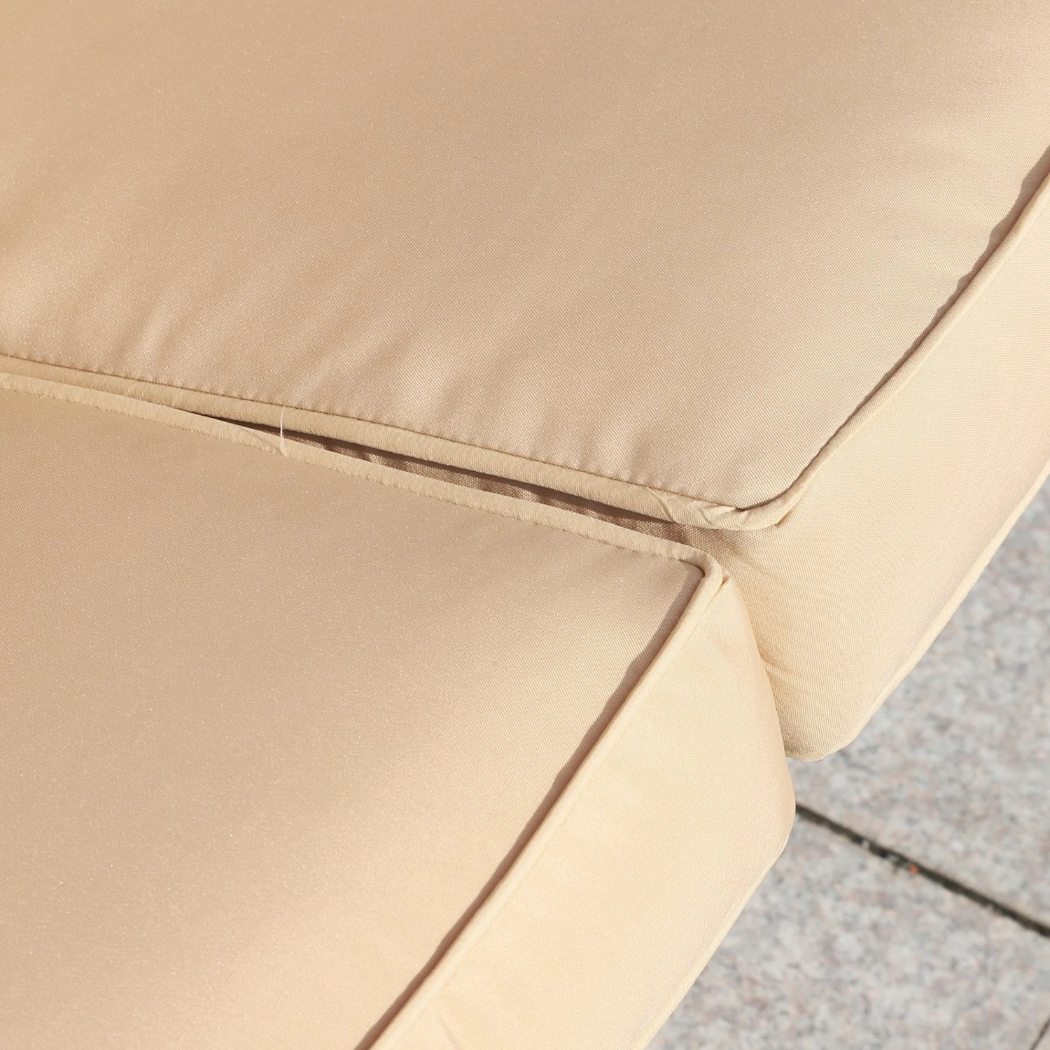 Outsunny 2 Seater Garden Outdoor Swing Chair Lounger Hammock Bench W/ Steel Frame Cushions Adjustable Tilting Canopy Patio Beige 7 Outsunny 2 Seater Garden Outdoor Swing Chair Lounger Hammock Bench W/ Steel Frame Cushions Adjustable Tilting Canopy Patio Beige - Image 7