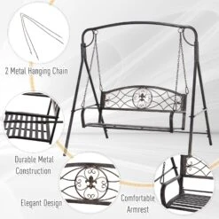 Outsunny Swing Bench - Antique Bronze -OUTSUNNY Store eAfa7117dc4545733 38435a8e f9f3 4350 989a f7e44b4075b0