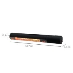 Outsunny Outdoor Wall Mount Electric Halogen Heater 1500W-Black -OUTSUNNY Store eB4a1217edc657b0c
