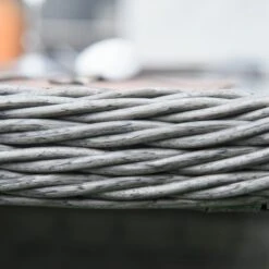 Outsunny 9 Pieces PE Rattan Cube Garden Furniture Set With Cushions, Outdoor Dining Table Set With 4 Armchair, 4 Single Seat, And Glass Top Table W/ Umbrella Hole, Mixed Grey -OUTSUNNY Store eGpd4d17eecc28a6f