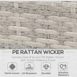 Outsunny Rattan Wicker Corner Sofa Set - Light Grey -OUTSUNNY Store eHFa091821a22d009 jpg
