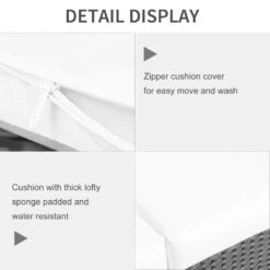 Outsunny Rattan Sofa 3 Seater - Black -OUTSUNNY Store em088c181099f1b78 jpg