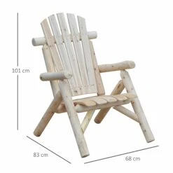 Outsunny Adirondack Chair -Natural Wood -OUTSUNNY Store ersafa17dc1aee36b c35b0667 c98d 4b65 9901 3be077064054