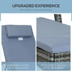 Outsunny Rattan Sun Lounger W/ Cushion - Grey 19 Outsunny Rattan Sun Lounger W/ Cushion - Grey -OUTSUNNY Store eso8471882ce49f33 jpg