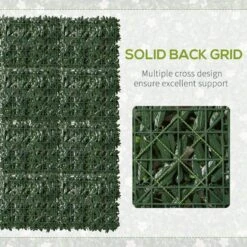Outsunny Faux Green Floral Wall Trellis - 12 Pieces -OUTSUNNY Store evt96217e2f02ca91 cab70ff0 8339 4fe0 8972 613a18b616a5