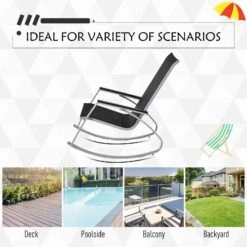 Outsunny Rocking Chair Sun Lounger Garden Seat Patio High Back Texteline Black 13 Outsunny Rocking Chair Sun Lounger Garden Seat Patio High Back Texteline Black -OUTSUNNY Store f2xb3e17dc39d449c