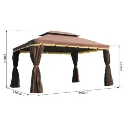 Outsunny Garden Gazebo - Brown 10 Outsunny Garden Gazebo - Brown -OUTSUNNY Store fAz2b017dc39d3c68