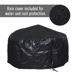 Outsunny Steel Lift-Top Screen Firepit Black -OUTSUNNY Store fD240a17dc177ea15 a9a4bd75 e716 4351 860a 7dff72ac63ee