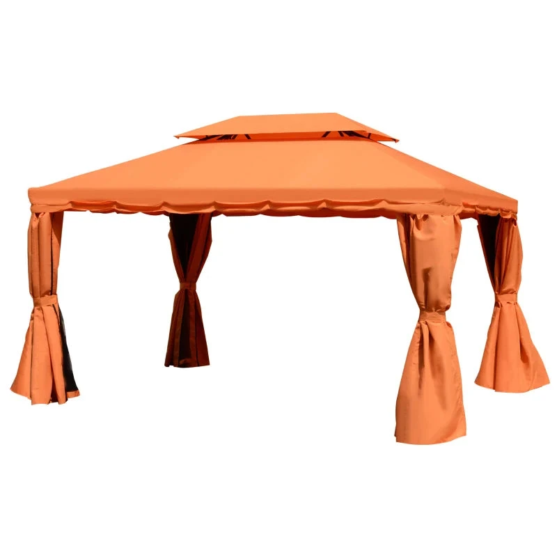 Outsunny Garden Gazebo - Orange 1 Outsunny Garden Gazebo - Orange