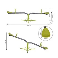 HOMCOM Kids Seesaw - Green -OUTSUNNY Store fIn93f17dc1659e9c