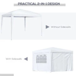 Outsunny Gazebo 2.95 M X 2.95 M - White -OUTSUNNY Store fLCa09185156050d4 jpg