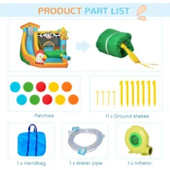 Outsunny Bouncy Castle Farm Style With Paddling Pool -OUTSUNNY Store fQ1d4d1864949b596 jpg