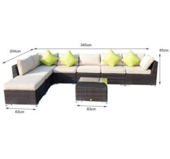 Outsunny 8 Pieces PE Rattan Corner Sofa Set With Thick Cushions, Aluminium Outdoor Rattan Garden Furniture Set With Glass Top Table, No Assembly Required, Mixed Brown -OUTSUNNY Store fVja1217eecc28cf4 66042513 4d13 47b7 a5b3 52a5514f7d1f