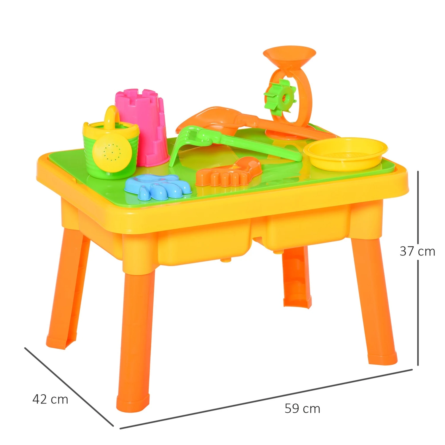 HOMCOM Kids Sand And Water Table Playset 3 HOMCOM Kids Sand And Water Table Playset - Image 3