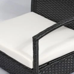 Outsunny 4 Pieces Outdoor PE Rattan Corner Sofa With Cushions - Black -OUTSUNNY Store g5Z756188ff95b871 jpg