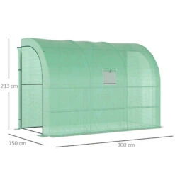 Outsunny Lean To Greenhouse 300L X 150W X 215Hcm - Green 13 Outsunny Lean To Greenhouse 300L X 150W X 215Hcm - Green -OUTSUNNY Store gSOa12186bb744ef1 jpg