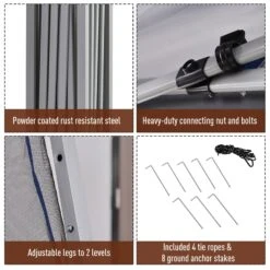 Outsunny Pop Up Canopy With Inclined Legs -OUTSUNNY Store gVaa8b17e90669b92