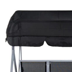 Outsunny-3 Seater Steel Swing Bench - Black -OUTSUNNY Store gXcd4d1859f73125f jpg