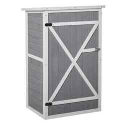 Outsunny Garden Storage Shed - Grey