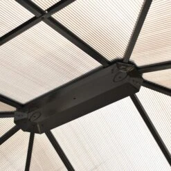 Outsunny 3.6 X 4m Hardtop Gazebo Canopy With Polycarbonate Roof And Aluminium Frame, Garden Pavilion With Mosquito Netting And Curtains 15 Outsunny 3.6 X 4m Hardtop Gazebo Canopy With Polycarbonate Roof And Aluminium Frame, Garden Pavilion With Mosquito Netting And Curtains -OUTSUNNY Store gsM73317e906a85c9 3d5bfe68 9892 4214 b87e bdd82ea2ba0e