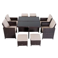 Outsunny Rattan Dining Set 9 Piece - Brown -OUTSUNNY Store h2Hdaa17eecc2975a jpg