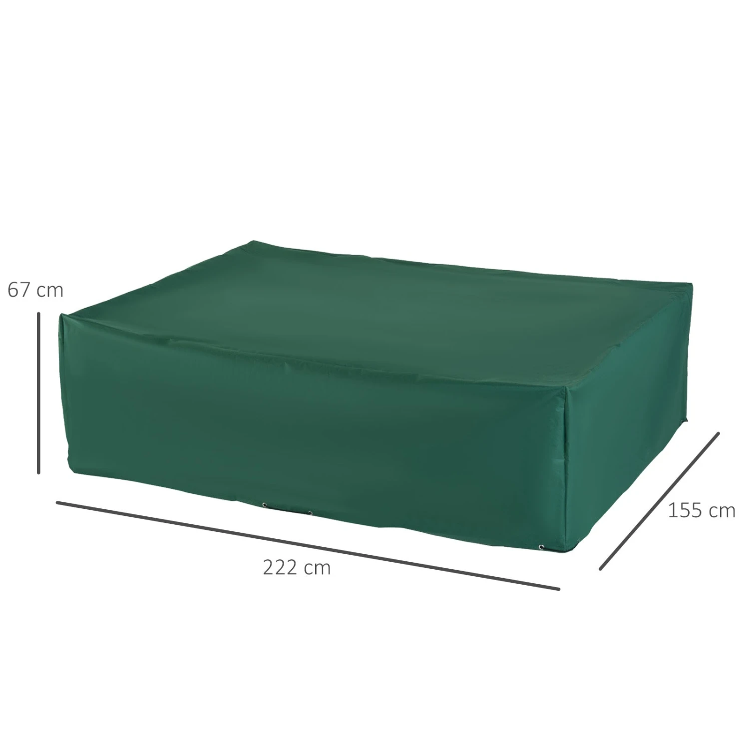 Outsunny Furniture Cover - Green 3 Outsunny Furniture Cover - Green - Image 3