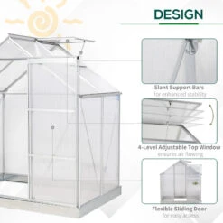 Outsunny Walk-In Greenhouse 6 X 4 Ft -OUTSUNNY Store i5Ka091813be1e050 jpg
