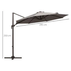 Outsunny Cantilever Banana Parasol 4m - Grey -OUTSUNNY Store iN5a1218138b3856f jpg