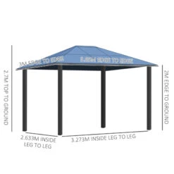 Outsunny Hardtop Gazebo 3.6m X 3m - Brown 17 Outsunny Hardtop Gazebo 3.6m X 3m - Brown -OUTSUNNY Store iUn55117e9069b33f jpg