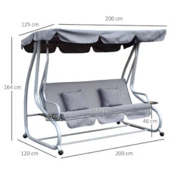 Outsunny Swing Seat 3 Seater - Grey 12 Outsunny Swing Seat 3 Seater - Grey -OUTSUNNY Store jqy4d81859afdf29d jpg