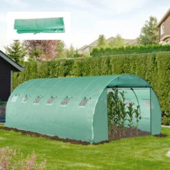 Outsunny Greenhouse Cover Replacement 6 X 3 X 2m - Green -OUTSUNNY Store jut6ff17ee2cefbb1 jpg
