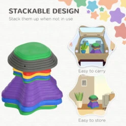 ZONEKIZ Balance Stepping Stones 11 Piece -OUTSUNNY Store k3P756188ff96d76e jpg