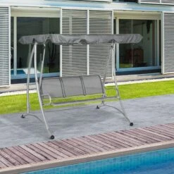 Outsunny Swing Bench - Grey -OUTSUNNY Store kDK5da17ea3d13933