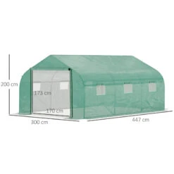 Outsunny Greenhouse Polytunnel 4.47x3x2m - Green 13 Outsunny Greenhouse Polytunnel 4.47x3x2m - Green -OUTSUNNY Store kMi2ed17e70dafc66 jpg