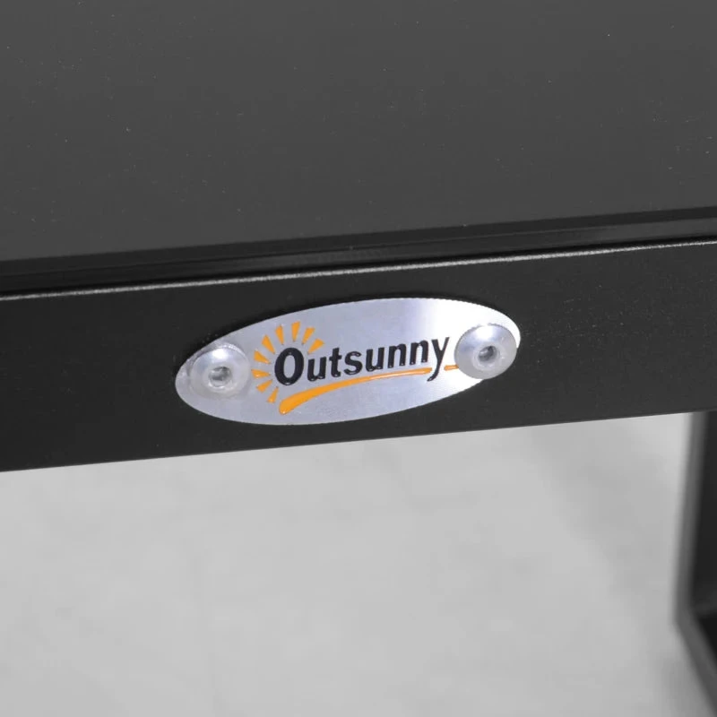 Outsunny Rattan Bistro Set - Black 7 Outsunny Rattan Bistro Set - Black - Image 7