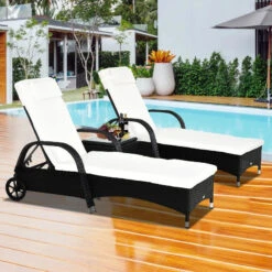 Outsunny Rattan Lounge Set With Side Table - Black -OUTSUNNY Store kjMc2f17fbab4888a jpg