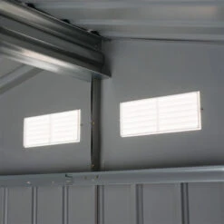 Outsunny Storage Shed In Galvanised Steel With Sliding Door 9ft X 6ft - Grey -OUTSUNNY Store knJd4d188d39dfd56 jpg