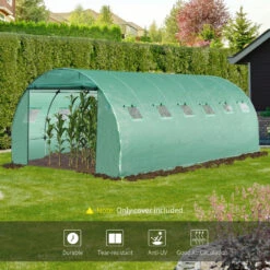 Outsunny Greenhouse Cover Replacement 6 X 3 X 2m - Green -OUTSUNNY Store kxK88c17ee2cefbb0 jpg