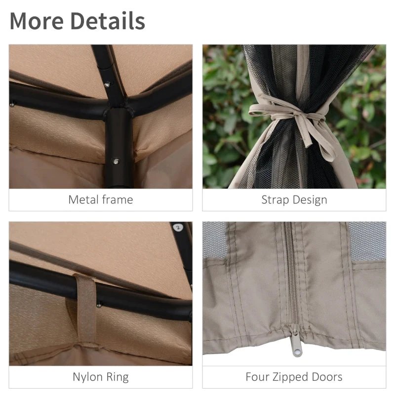 Outsunny Outdoor Gazebo 295L X 295W X 263Hcm-Taupe 7 Outsunny Outdoor Gazebo 295L X 295W X 263Hcm-Taupe - Image 7