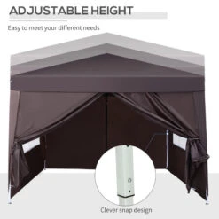 Outsunny Gazebo 3mx3m - Coffee -OUTSUNNY Store lTx3d6184613176a4 jpg