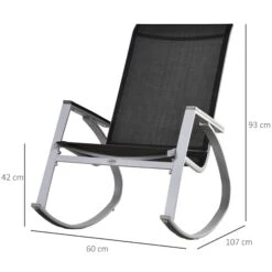 Outsunny Rocking Chair Sun Lounger Garden Seat Patio High Back Texteline Black 12 Outsunny Rocking Chair Sun Lounger Garden Seat Patio High Back Texteline Black -OUTSUNNY Store lmZa4f17dc39d449c