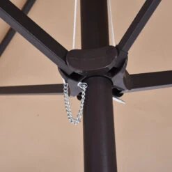 Outsunny 4.6m Double-Sided Patio Parasol Sun Umbrella-Tan -OUTSUNNY Store luX3d61814c0a214c jpg