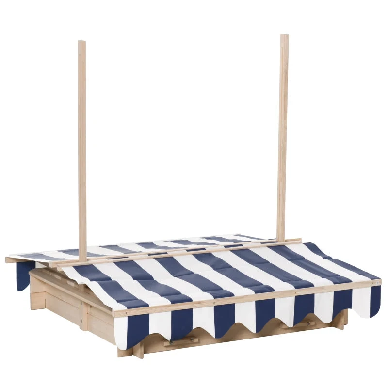 Outsunny Wooden Square Sandpit 106L X 106W X 121H Cm 9 Outsunny Wooden Square Sandpit 106L X 106W X 121H Cm - Image 9