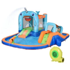 Outsunny Bouncy Castle With Paddling Pool And Sprinkler - Narwhals 21 Outsunny Bouncy Castle With Paddling Pool And Sprinkler - Narwhals -OUTSUNNY Store mYUdaa185b972e33d jpg
